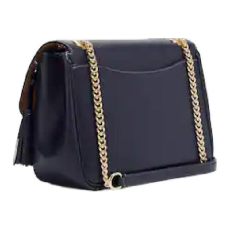 Coach Klare 26 Flap Woven Chain Shoulder Bag Small Women shoulder bag Dark-Blue CH209-IMEFH
