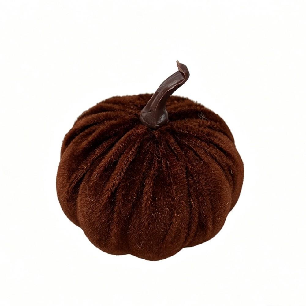 Mini Size Velvet Pumpkin Velvet Fabric Plush Pumpkin Festive Halloween Decoration Halloween Theme