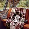 Happy 70Th Birthday Celebration Blanket Personalized Name Soft Comfortable Stylish Blanket Car Blanket Perfect For Travel Camping Outdoor Home