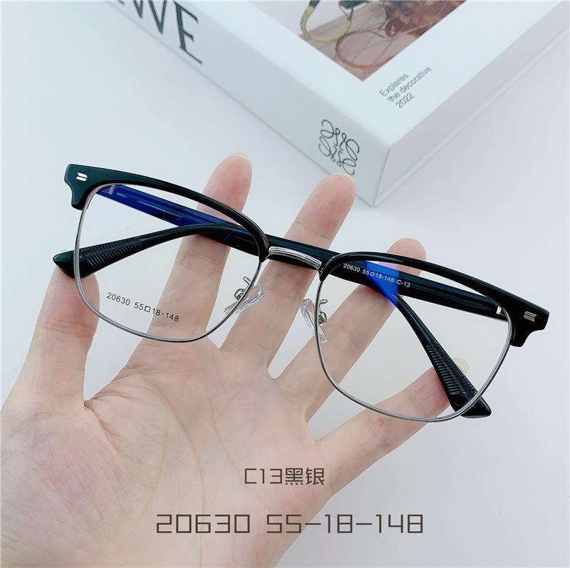 Anti Radiation Reading Eye Glasses For Women Men Replaceable Lens Half Frame Square Anti Blue Ray Fashion Eyeglasses Tr Business