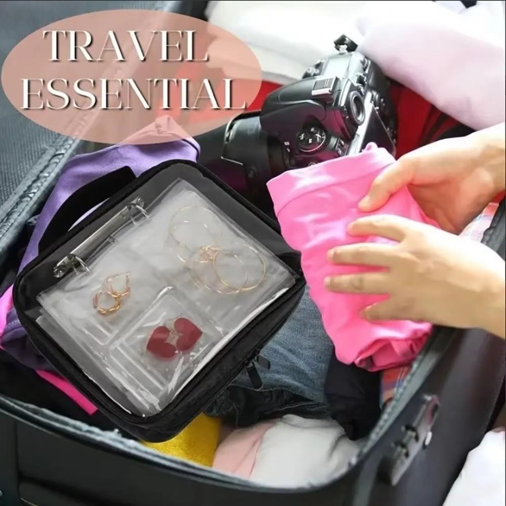 Thickened Jewelry Packing Bag PVC Zipper Jewelry Organizer Jewelry Storage Case For Stud Earrings