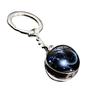 ALOHAMONI Planet World Key Bag Glass Ball Constellations Keychain, Earth, Moon, Sun, Planets, Space, Galaxy, Map, Globe, Vintage, Luminous,