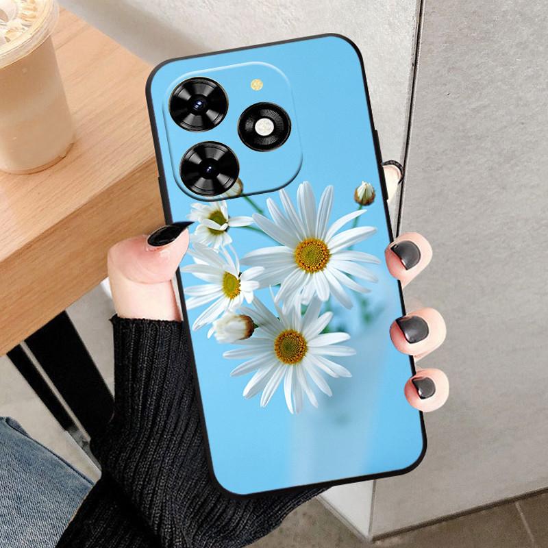 Чехол для Infinix Hot 40 Pro 40i Черный Мягкий Силикон ТПУ Защитный Чехол для Телефона Для Infinix Hot 40i Fundas Оболочка Hot40 Pro Coque