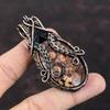 Birds Eye Jasper Pendant Copper Wire Wrapped Pendant Handmade Ethnic Style Jewelry Gemstone Pendant Copper Wire Wrap Jewelry Engagement Gift