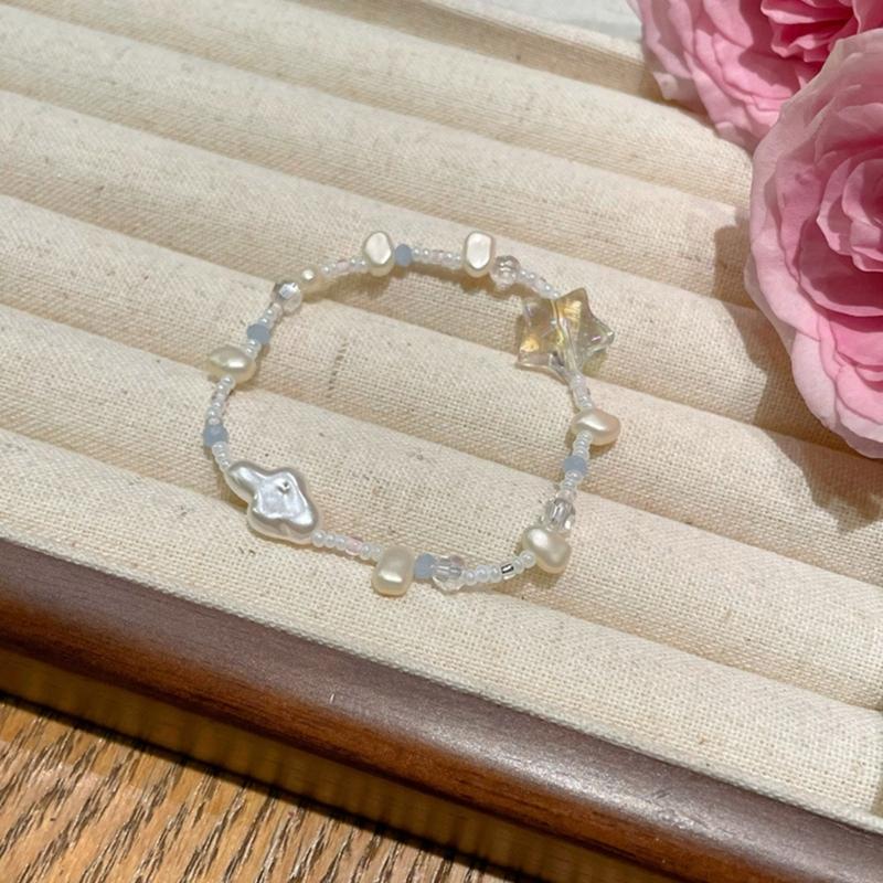 Imitation Pearls Beaded Bracelets Women Light Luxury Design Exquisite High-grade Boudoir Couple Adjustable Jewelry