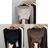 Elegant Womens Knitted Top With Solid Color Design For Plus Size Fall Winter Wear