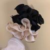 Four Layer Satin Pleated Fungus Edge, Large Intestine Hair Loop, Tied Hair Accessories, Headband, Floral Girl