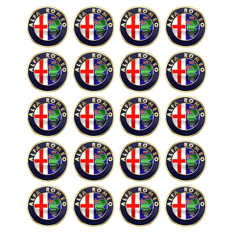 11mm 14mm Aluminium Metal Car Key Emblem Stickers For Alfa Romeo Giulietta GT 159 147 156 Mito Brera Giulia F1 Stelvio VolanteIW8