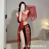 Sexy Underwear New Antique Dunhuang Feitian Exotic Hanfu Uniform Sexy Printing Perspective Belly Pocket Set