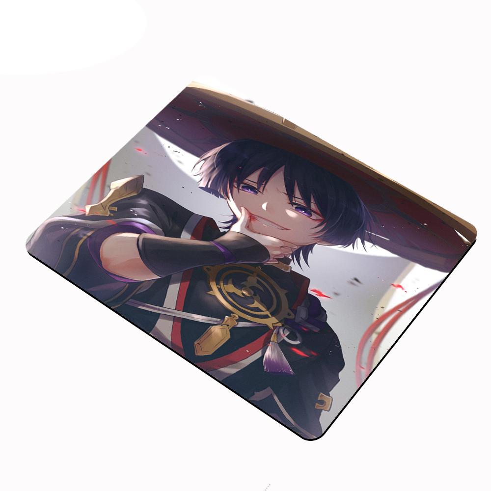 Cheapest Small Mouse Pad Genshin Impact Mouse Mat Scaramouche Desk Mats Kawaii Gaming Accessories Gamer Pad for Computer Mouse