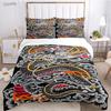 Fashion Dragon and Tiger Battle All Season Duvet Cover Bedding Sets Soft Quilt Cover and Pillowcases Single/Double/Queen/King