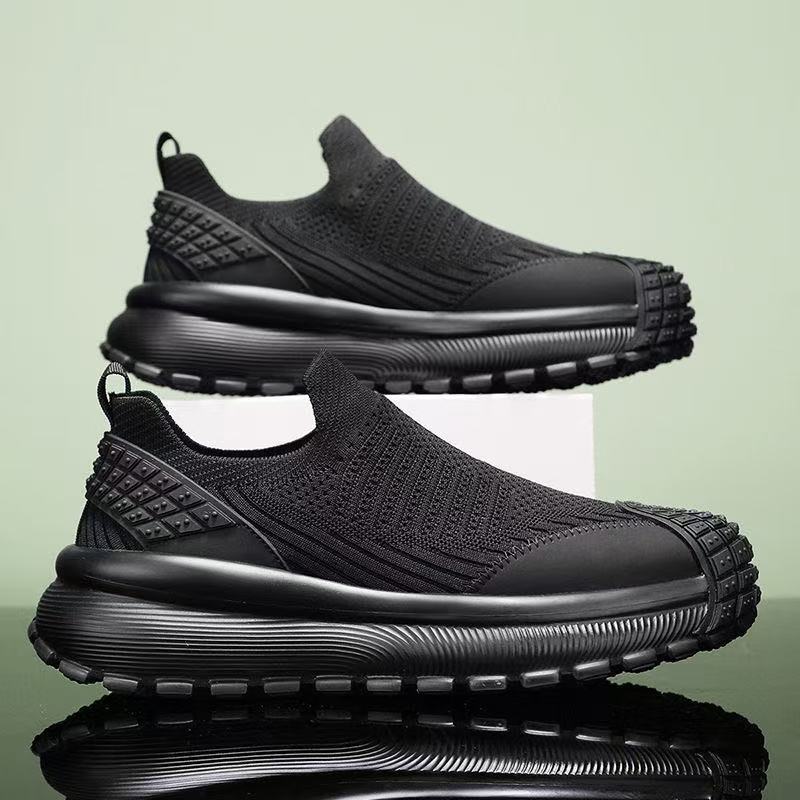 2025 New Spring and Summer Breathable Mesh Men's Shoes with Thick Soles Increased Height and Wide Feet Loose Men's Casual Shoes