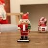 1Pcs 16cm Christmas Walnut Clip Wooden Handicrafts Ornament Santa Claus Penguin Snowman Soldier Decorations Puppet Crafts Toy