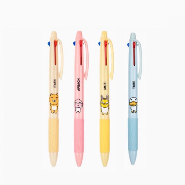 Kakao Friends Шариковая ручка Sharp, 3 цвета, набор из 3 шт., случайная доставка, 1 комплект, лучший персонаж Кореи