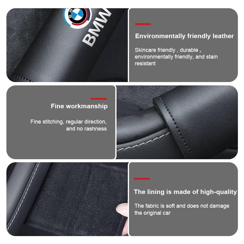 NNEJ4 Car Door Inner Handle Protector Cover Leather Protective Case For BMW 50th Anniversary Edition E36 E46 E53 E90 E60 E93 E87 G20