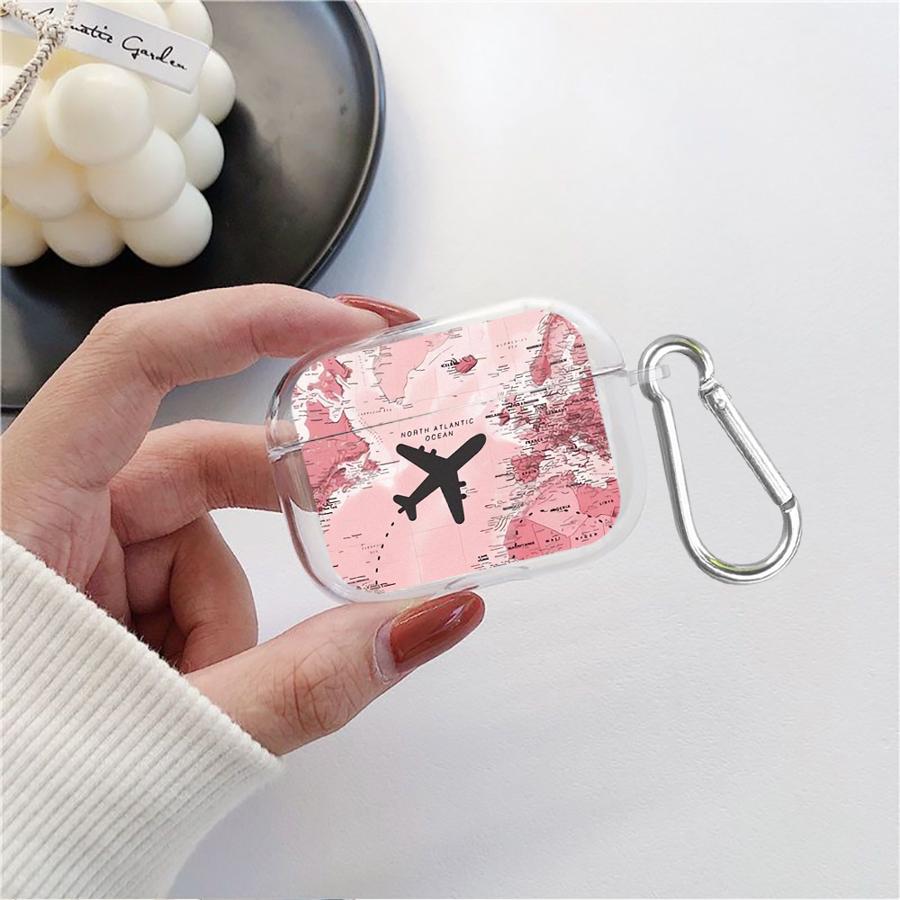 Чехол для Airpods 2 Pro 1 3 Pro3 Pro2 4 Прозрачный Чехол для Наушников Обложка Карта Самолета