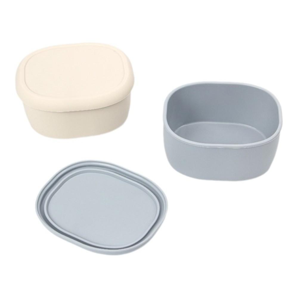 New Food Grade Silicone Lunch Box 200/300/600ML with Lid Food Container Leak Proof BPA-Free Storage Box Picnic