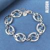 925 Sterling Silver Heart Bracelet Fashionable Wedding Jewelry