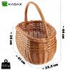 KADAX Плетеная корзина Корзинка для грибов Покупки Пикник Фрукты Из лозы Большая Эко