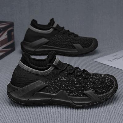 Новые летние дышащие сетчатые кроссовки, молодежные повседневные беговые обувь на толстой подошве с верхом из fly-ткани