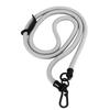 10MM Cell Phone Lanyard Metal Polyester Adjustable Shoulder Strap Around Neck Strap for Most Smartphones Grey