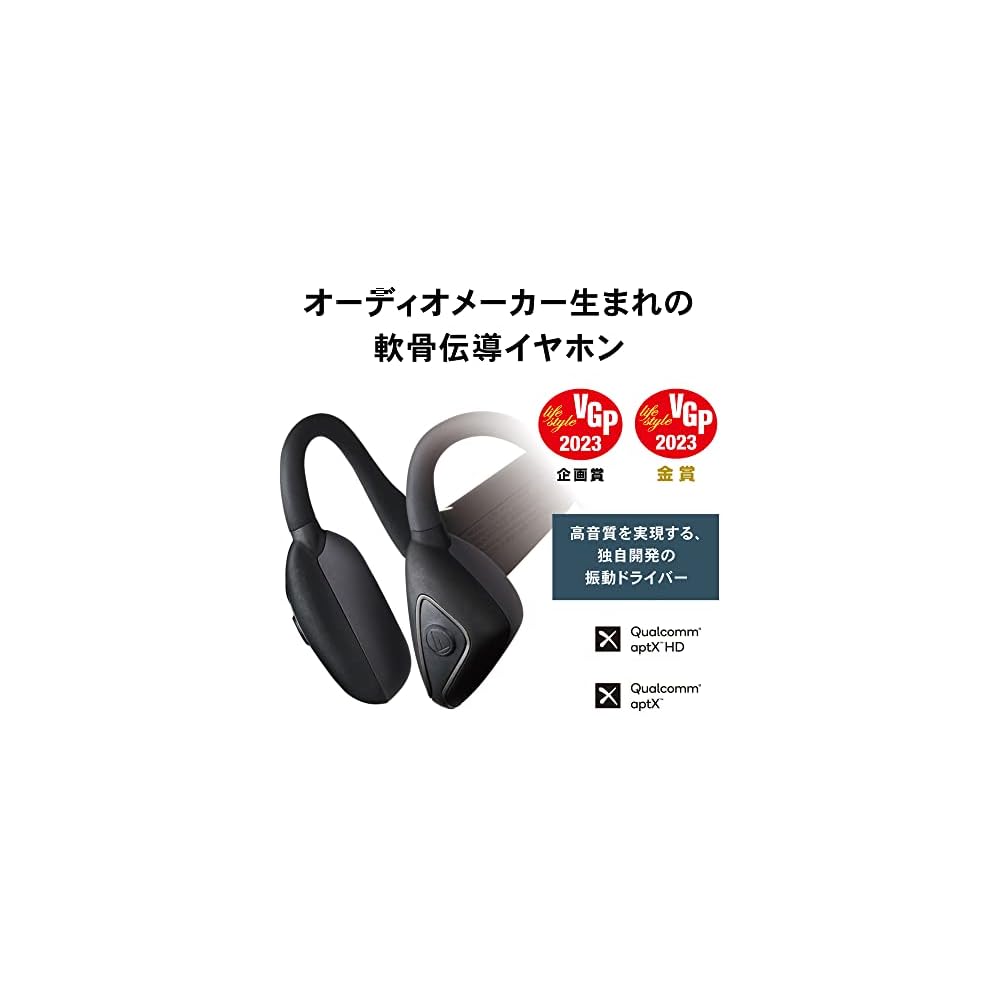 Беспроводные наушники Audio-Technica Bluetooth Костная Проводимость/aptX HD/Мультипойнт/Микрофон/Улучшенное Качество Звонков/Шумоподавление/Предустановленные Эквалайзеры/До