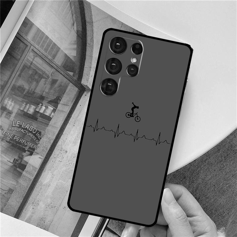 Bike Cycling Art Phone Case For Samsung Galaxy S25 Ultra S9 S10 S20 S22 S21 Plus S23 FE S24 Ultra Full Cover