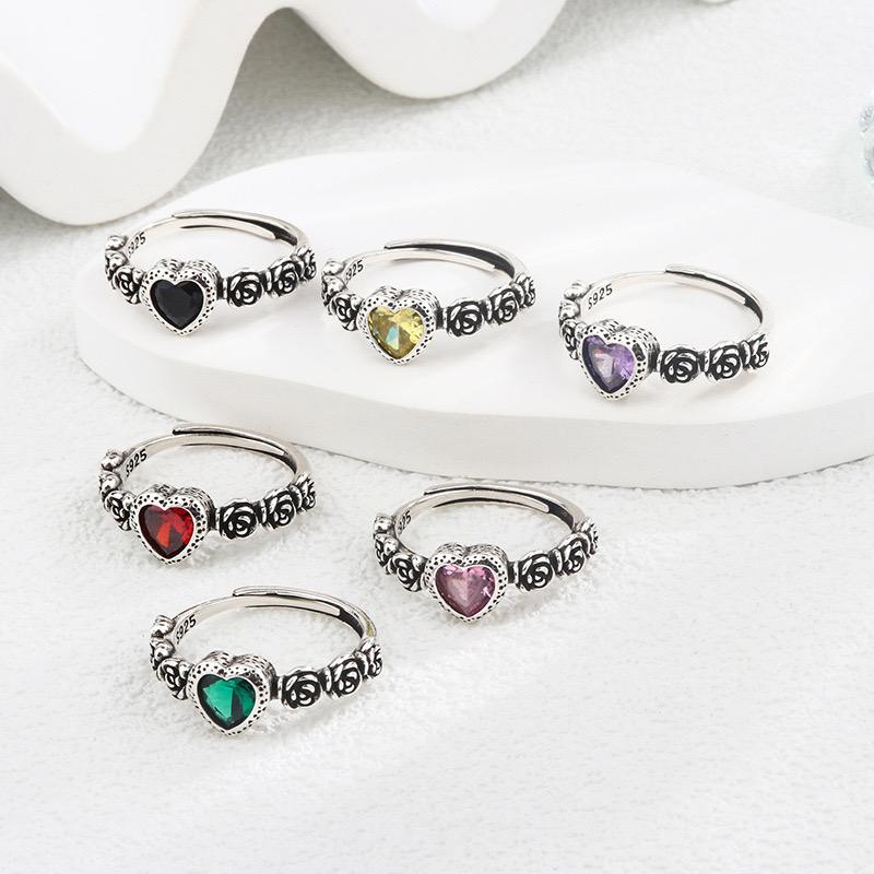 Xiaomi BF CLUB Кольца серебристого цвета для женщин Модные геометрические ручной работы неправильной формы кольца с красным, зеленым, желтым камнями Подарок на вечеринку Рождество