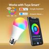 Tuya Wifi BLE Умная светодиодная лампа Alexa Светодиодная лампа E27 RGB 85-265V Умные лампы для Google Ассистента Smart Life