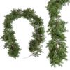 Artificial Simulation Touch Soft Rubber Juniper Leaf Rattan Home Door Hanging Christmas Green Plant Vine Decoration