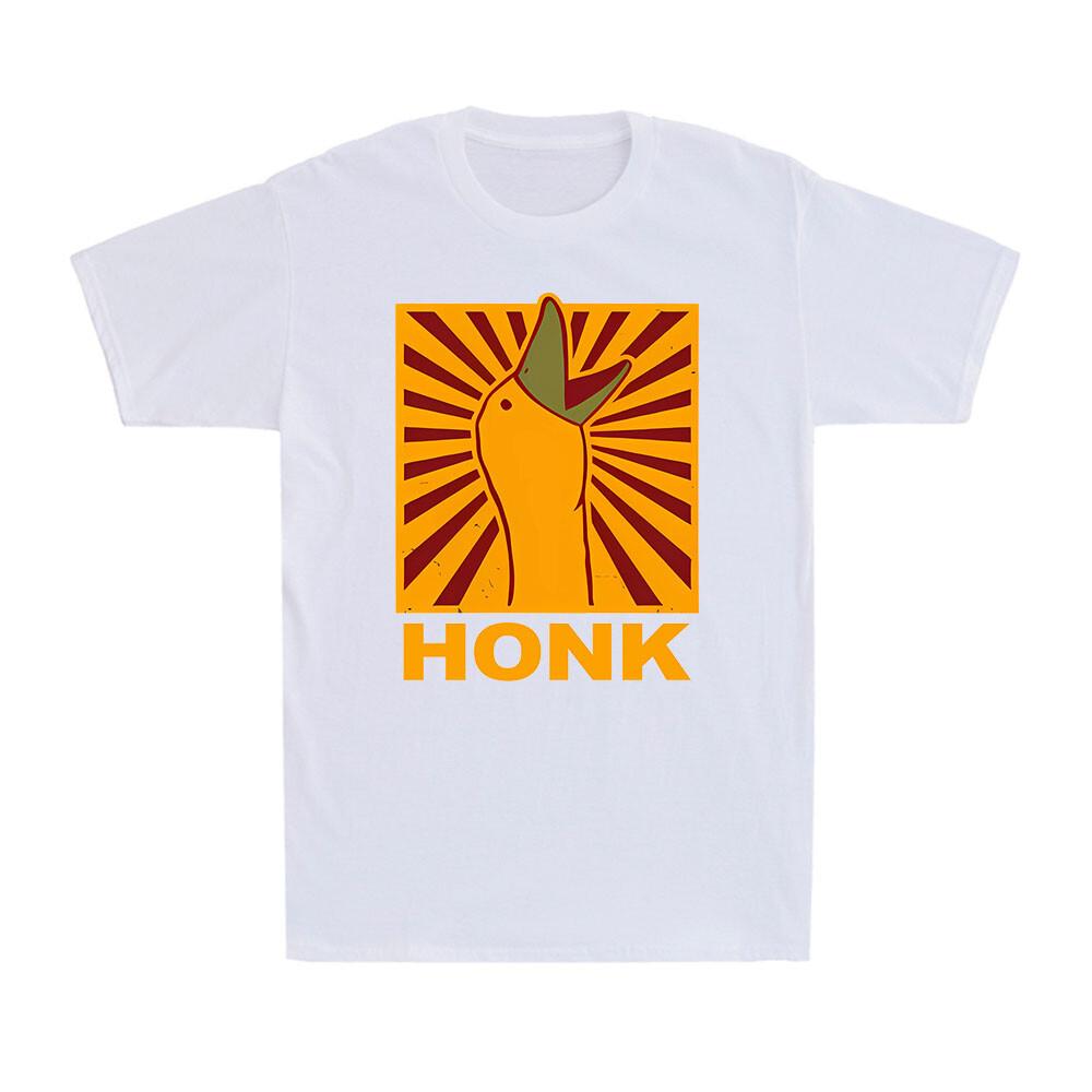 Honk Meme T-Shirt Triggered Goose Peace Was Never An Option Men's Cotton T-Shirt