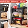 Adjustable Microwave Stand, Microwave Rack for Kitchen Shelves Countertop Organizer Holds 180 Pounds Kitchen Baker Rack