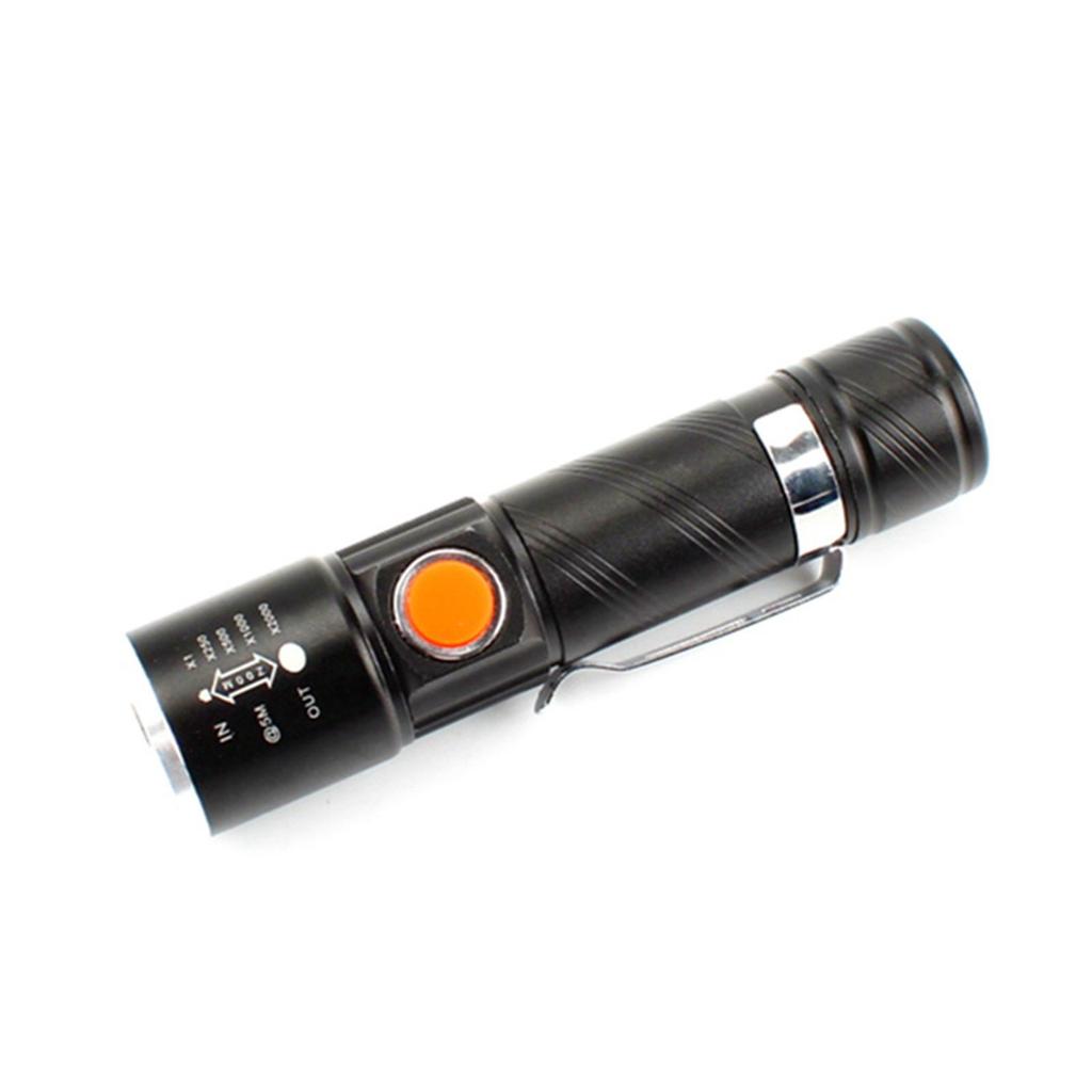 Mx-616-Usb Rechargeable Telescopic Zoom Strong Light Usb Rechargeable  Flashlight