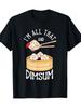 Fun  I Am the Dessert  Kawaii Chinese Food Meme T-Shirt - Casual Short Sleeve Tee with Cartoon Dumpl