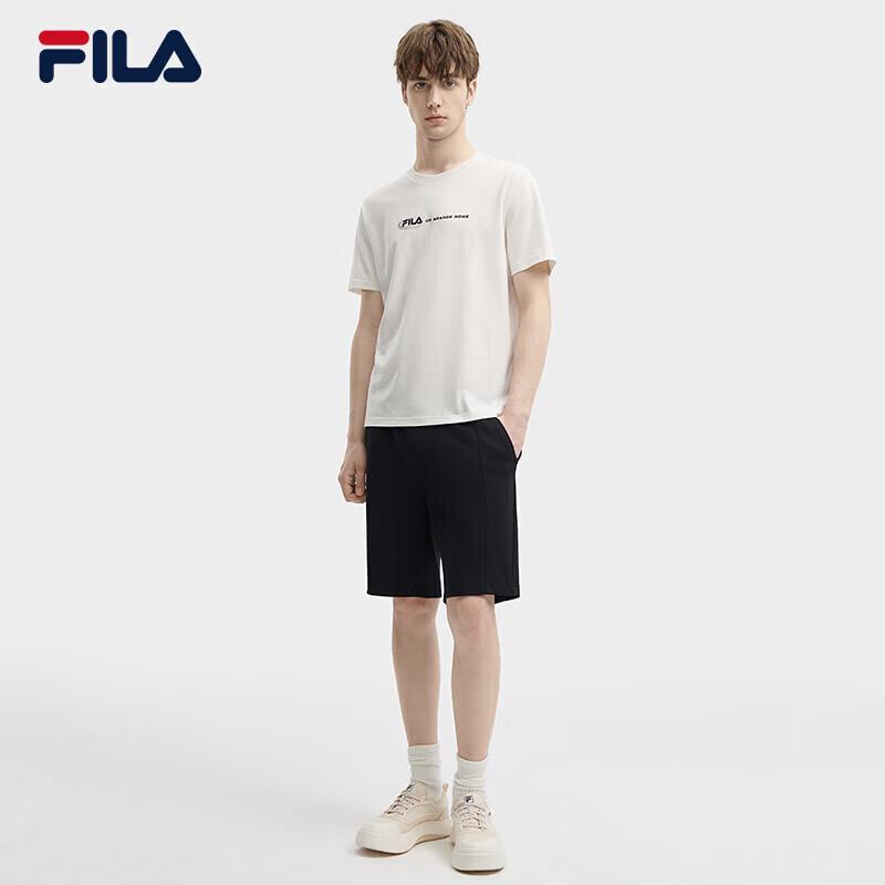Fila Мужская вязаная футболка с коротким рукавом из чистого хлопка