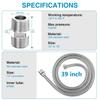 Stainless Steel Shower Head Hose Large Bore Shower Extension Tube Durable Faucet Hose  Hotel