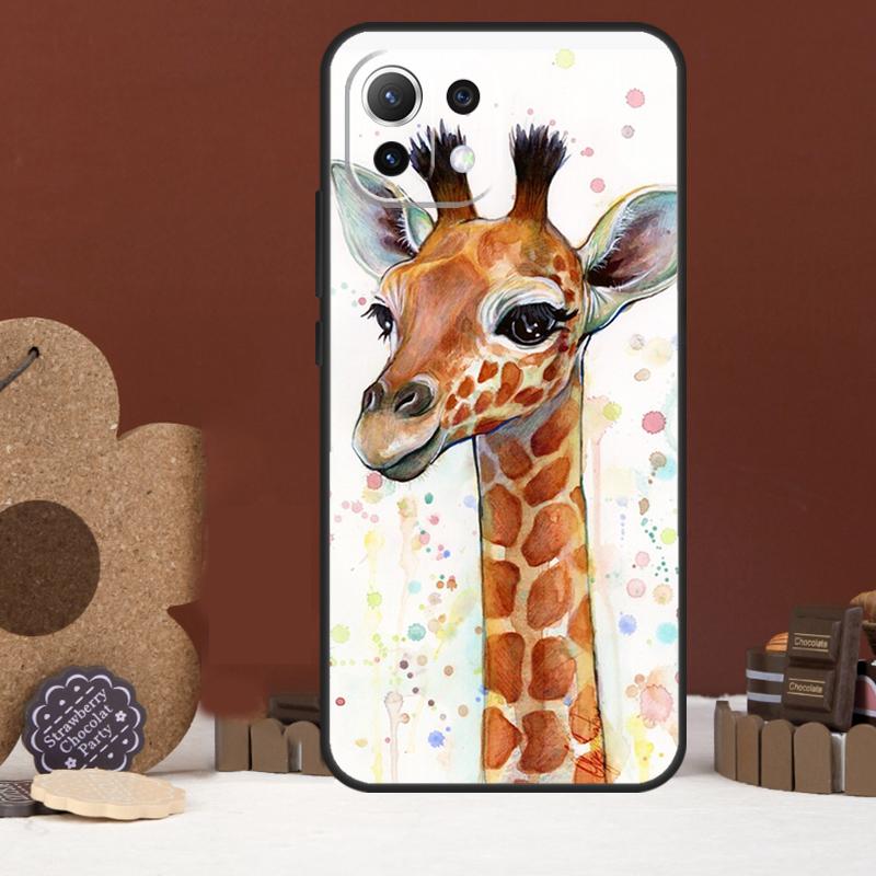 Cute Cartoon Giraffe Case For Xiaomi 17 Pro Max 14 15 Ultra 15T 13T 14T POCO F8 Ultra F7 F5 F6 X5 X6 X7 Pro Cover