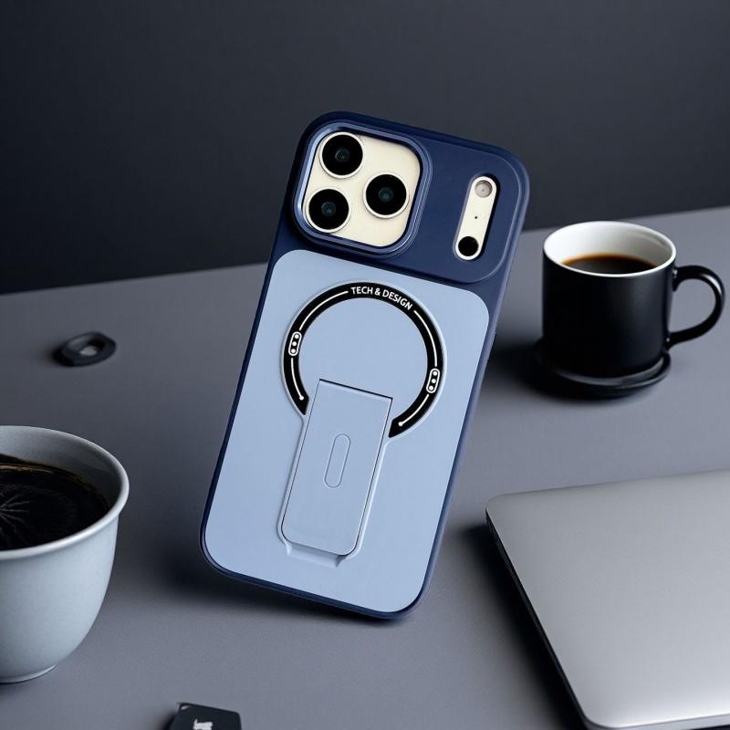 Чехол-броня с подставкой для iPhone 17 Air 16 15 14 Plus 13 Pro Max, прочный, для MagSafe, с магнитной беспроводной зарядкой