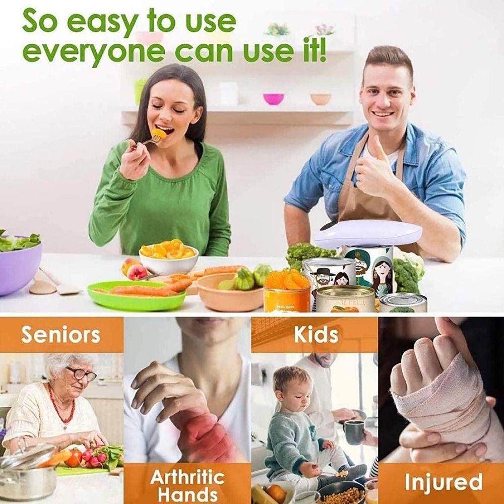 Safety Electric Can Opener One Touch One Touch Jar Bottle Opener Hand Free Can Opener Chef
