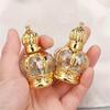 15ml Luxury Golden Essential Oil Roller Bottle Refillable Perfume Bottle Glass Roll-On Essential Oil Bottle Cosmetics Container