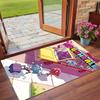 Anti‑Slip Crystal Velvet Floor Rug, Amazing World of Gumball Design Carpet for Indoor Living Bedroom Home Decoration
