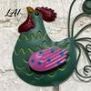 Farmhouse Wall Mounted Key Holder Painted Metal Rooster Hook Style 3D Iron Kitchen Storage Hook Decor for Keys Towels  Decorative Hanging