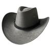 Men's Classic Cowboy Hat Western Cowboy Hat Outdoor Sun Hat Adjustable Drawstring Felt Hat
