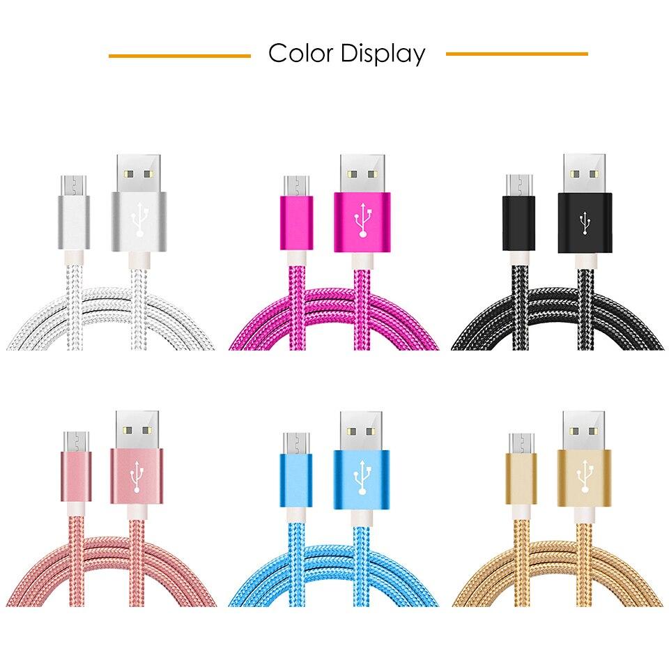 Кабель Micro USB, нейлоновая оплетка, быстрое зарядное устройство для передачи данных, USB-шнур для Samsung, Xiaomi, Redmi, Huawei, LG, Microusb, Android, телефонные кабели
