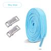 Elastic Laces Sneakers Tennis No Tie Shoe Laces Silver Diamond Lock Shoelaces Without Ties Flat Shoelace for Shoes Accessories