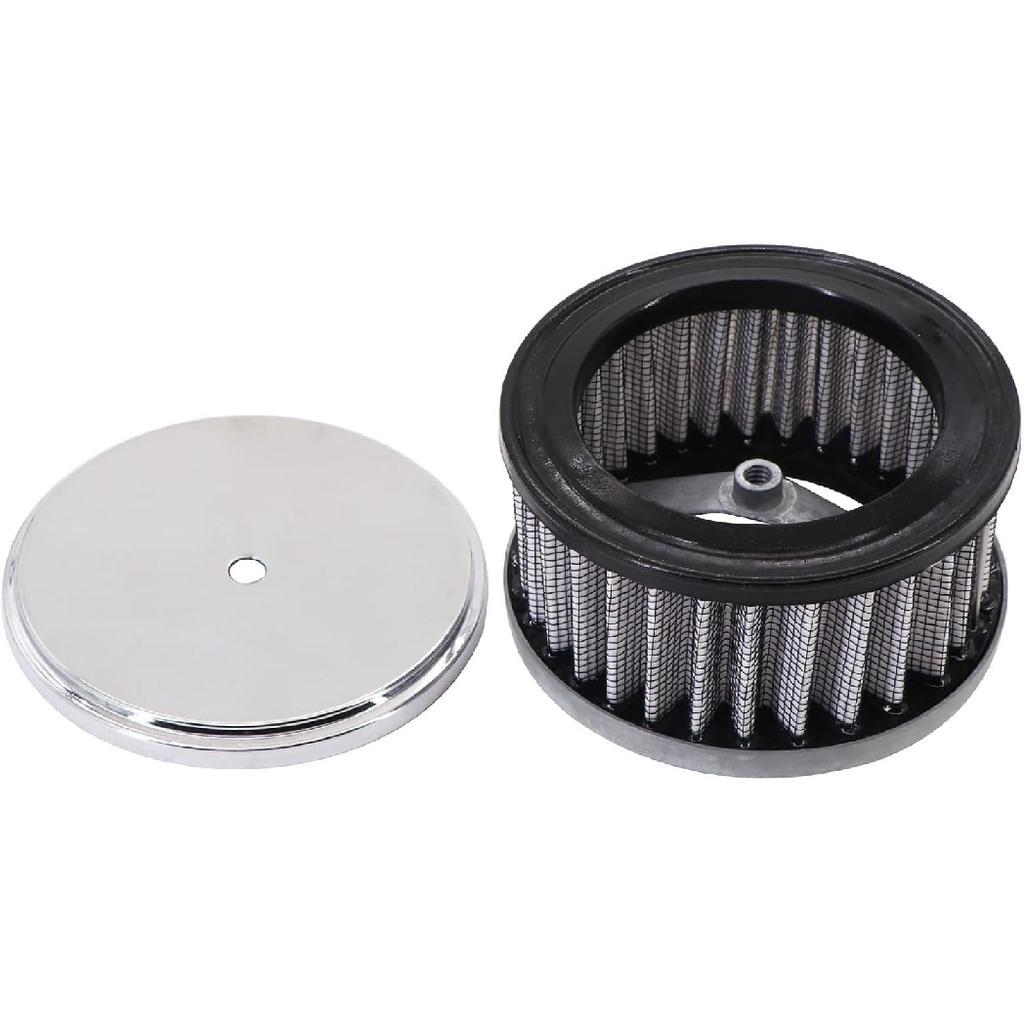KIPA Chrome Air Cleaner Filter 4" X 2" Assembly Fits For Carburetor With 2 5/8" Or 2 5/16" Neck Diameter Washable 7151 4354 1489 6475 4790