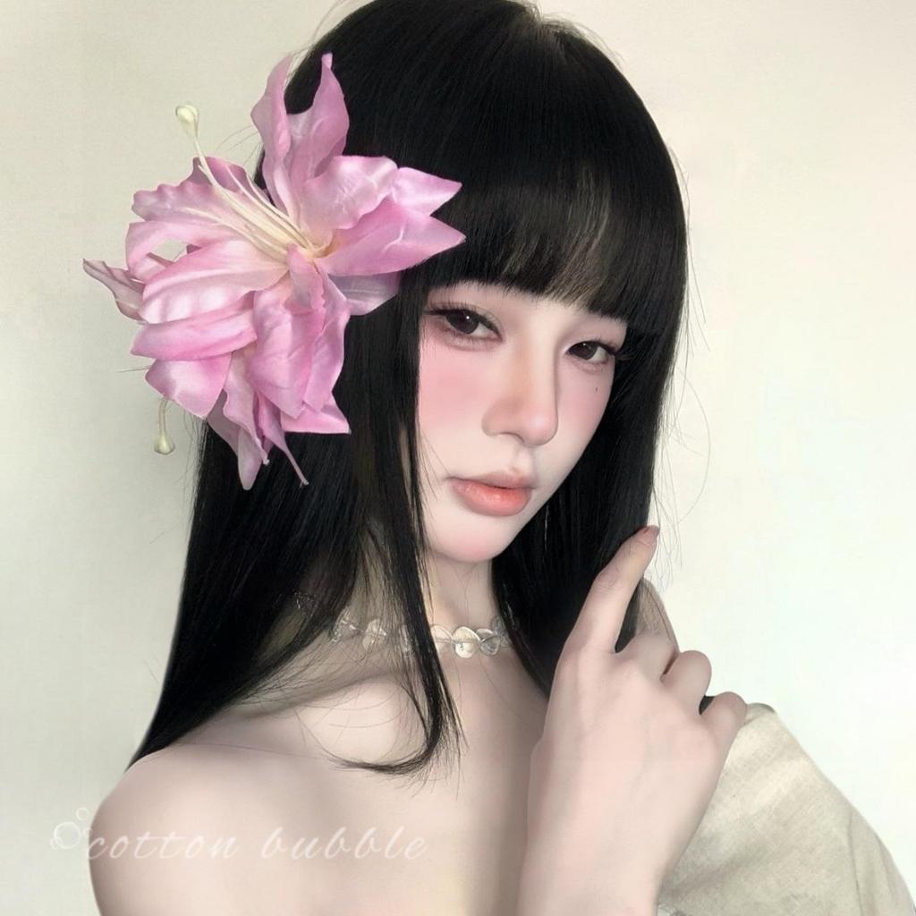 Розовый аксессуар для волос в китайском стиле с лилией: Женская заколка для волос «Фея цветов»