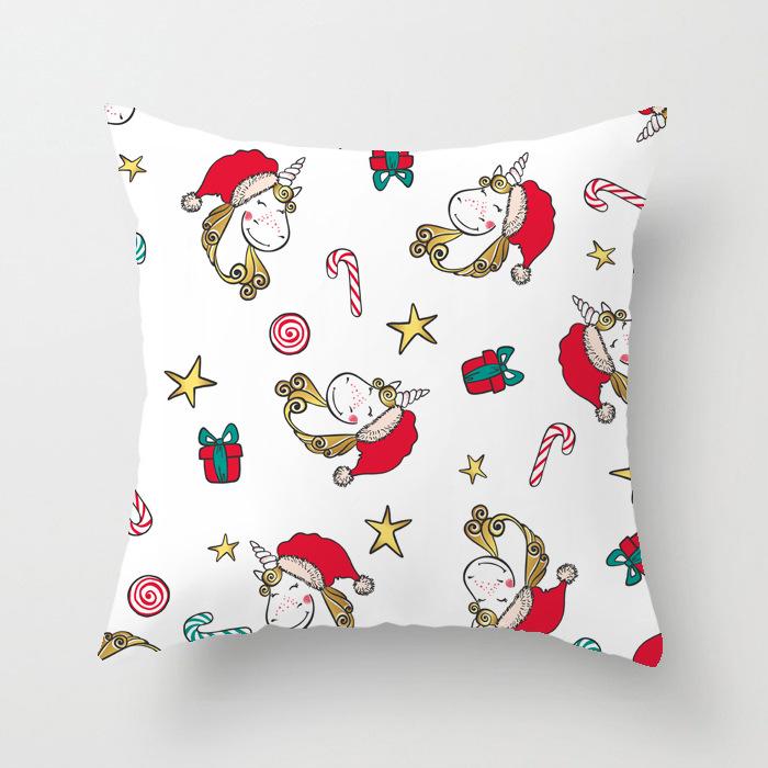 40/45/50/60cm Christmas Cushion Cover Christmas Ornament Home Christmas New Year Gift Pillow Case