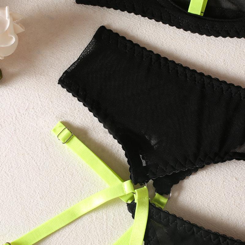 Aduloty Женское сексуальное нижнее белье, красное, двухцветное, с бретельками, воротник, окружность ноги, эротическое нижнее белье, комплект с бюстгальтером на косточках