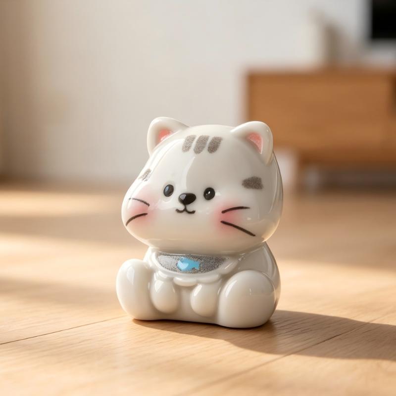 6 шт. Фигурка кошки Миниатюрная Декор для поделок Милый котенок Украшение для дома Стола Панели автомобиля Микро-пейзаж Мини-поделки Декор